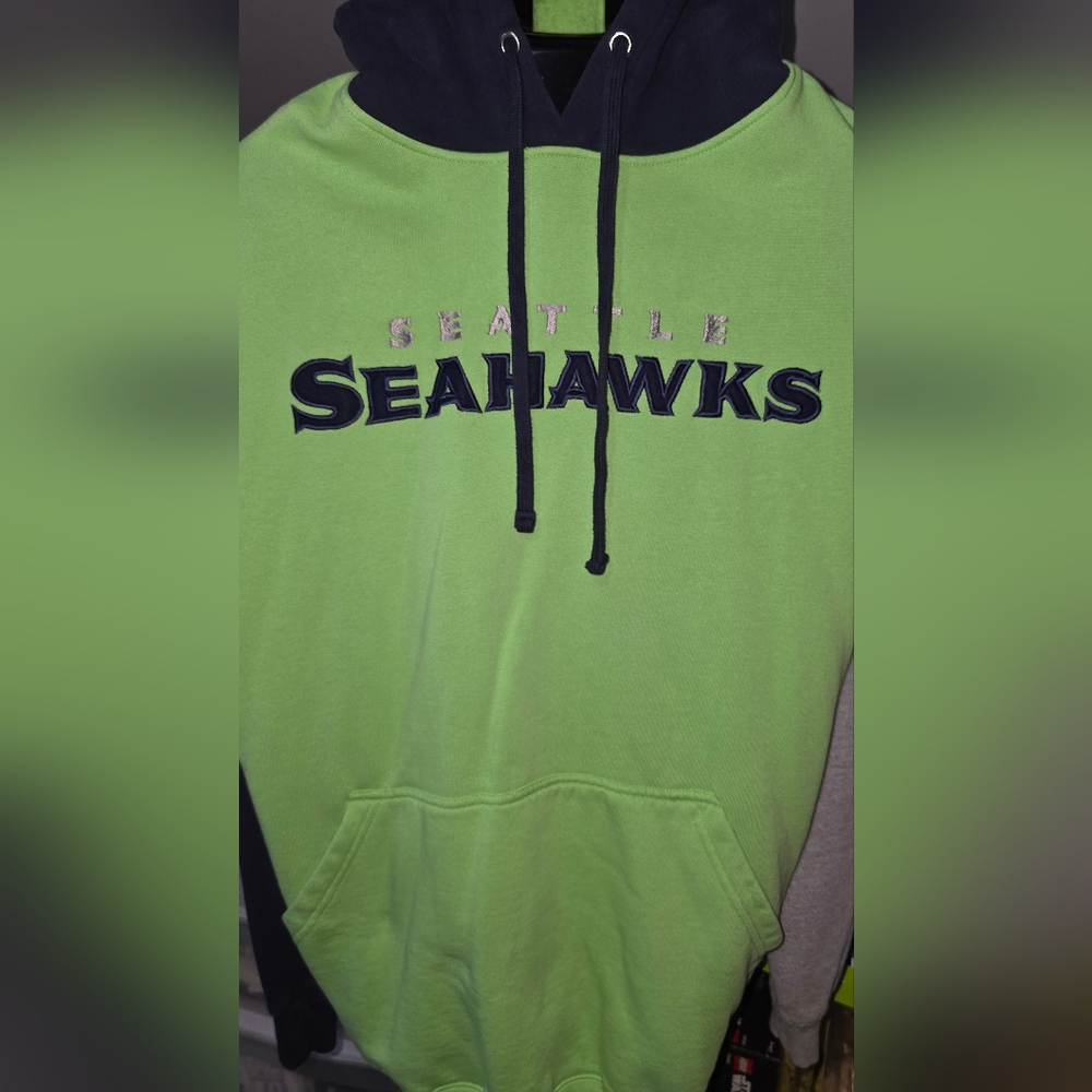 Fanatics Seattle Seahawks Green and Navy Hoodie
